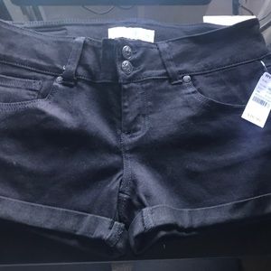 Black Jean Shorts